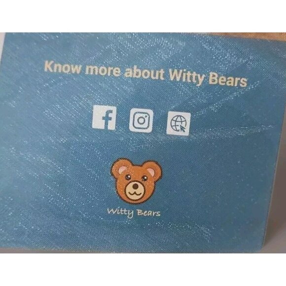 WITTY BEARS Sorry I'm Such a ...... Please Forgive Me? 10″ Teddy Bear Plush &Bag - Picture 3 of 4